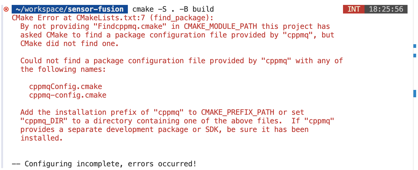 CMake Error